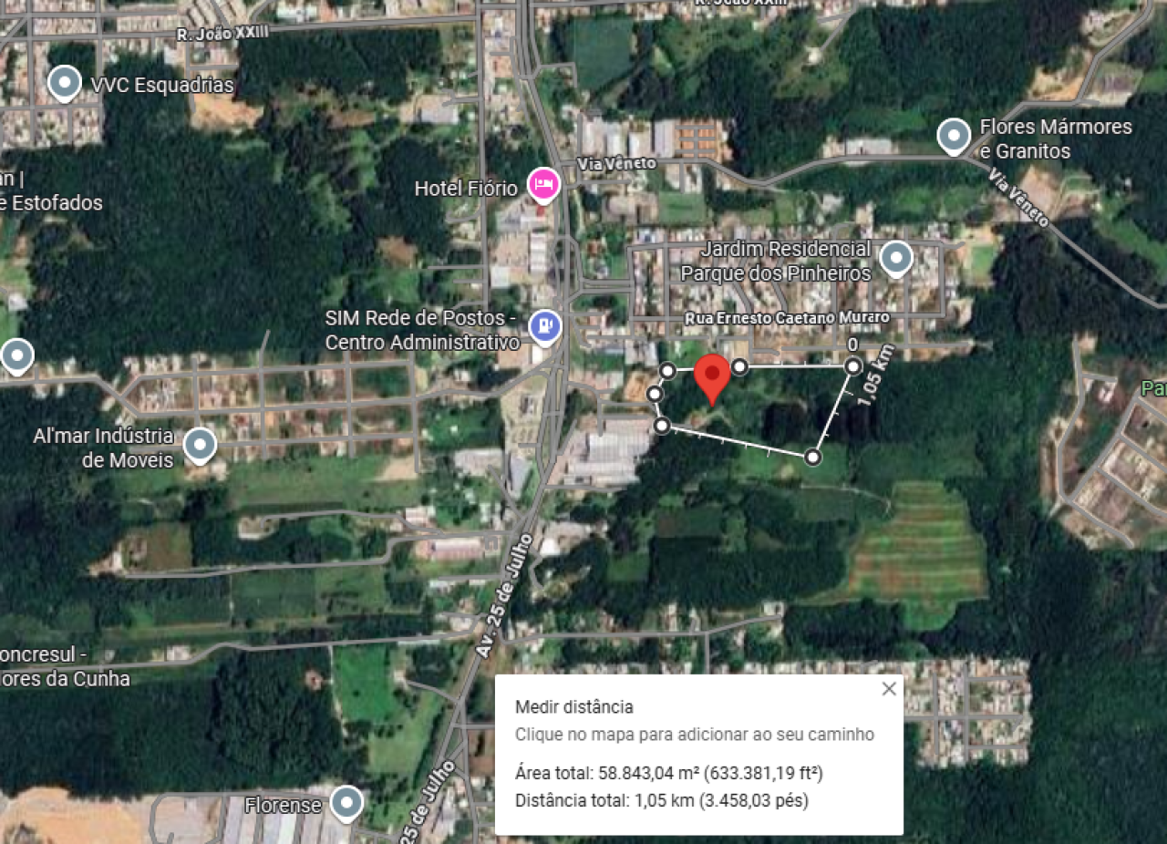 ÁREA DE 58.309,80m² COM BENFEITORIAS NA CIDADE DE FLORES DA CUNHA/RS