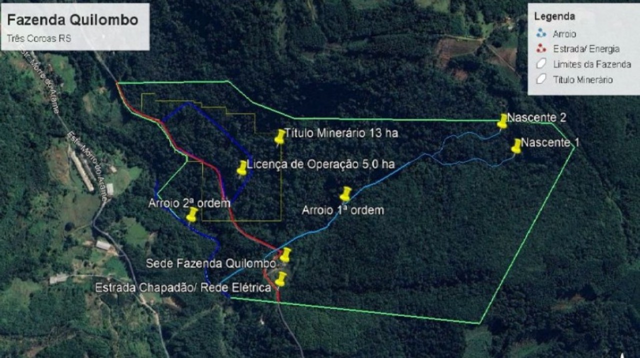 UMA ÁREA RURAL DE 902.618M² NO LUGAR DENOMINADO “QUILOMBO”, INSCRITO NO CARTÓRIO DE REGISTRO DE IMÓVEIS DE CANELA/RS SOB Nº DE MATRÍCULA 6.821