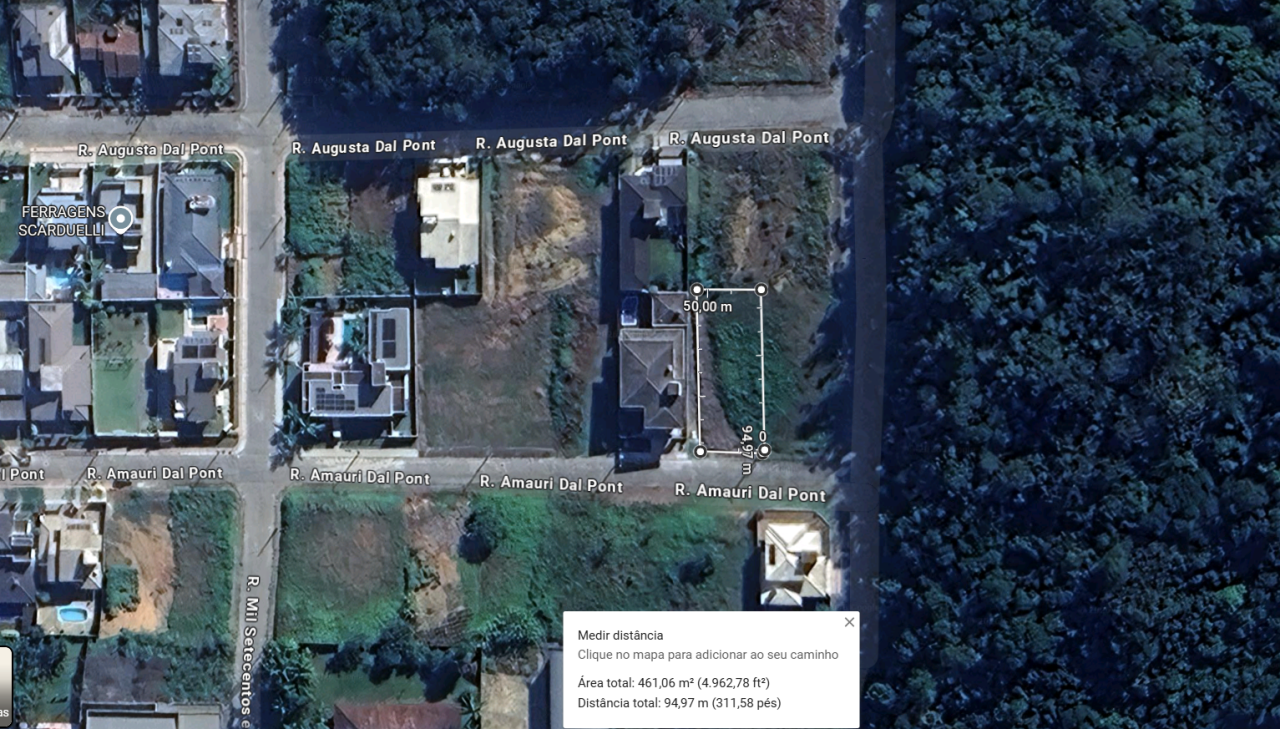 TERRENO DE 463,50m² EM CRICIUMA/SC